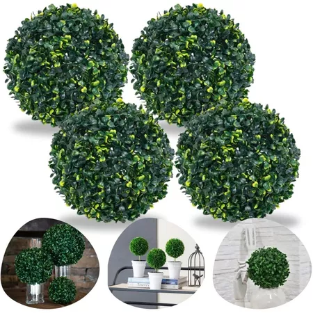 Kit 4 Bolinhas Buchinho Artificial Decorativa 18cm