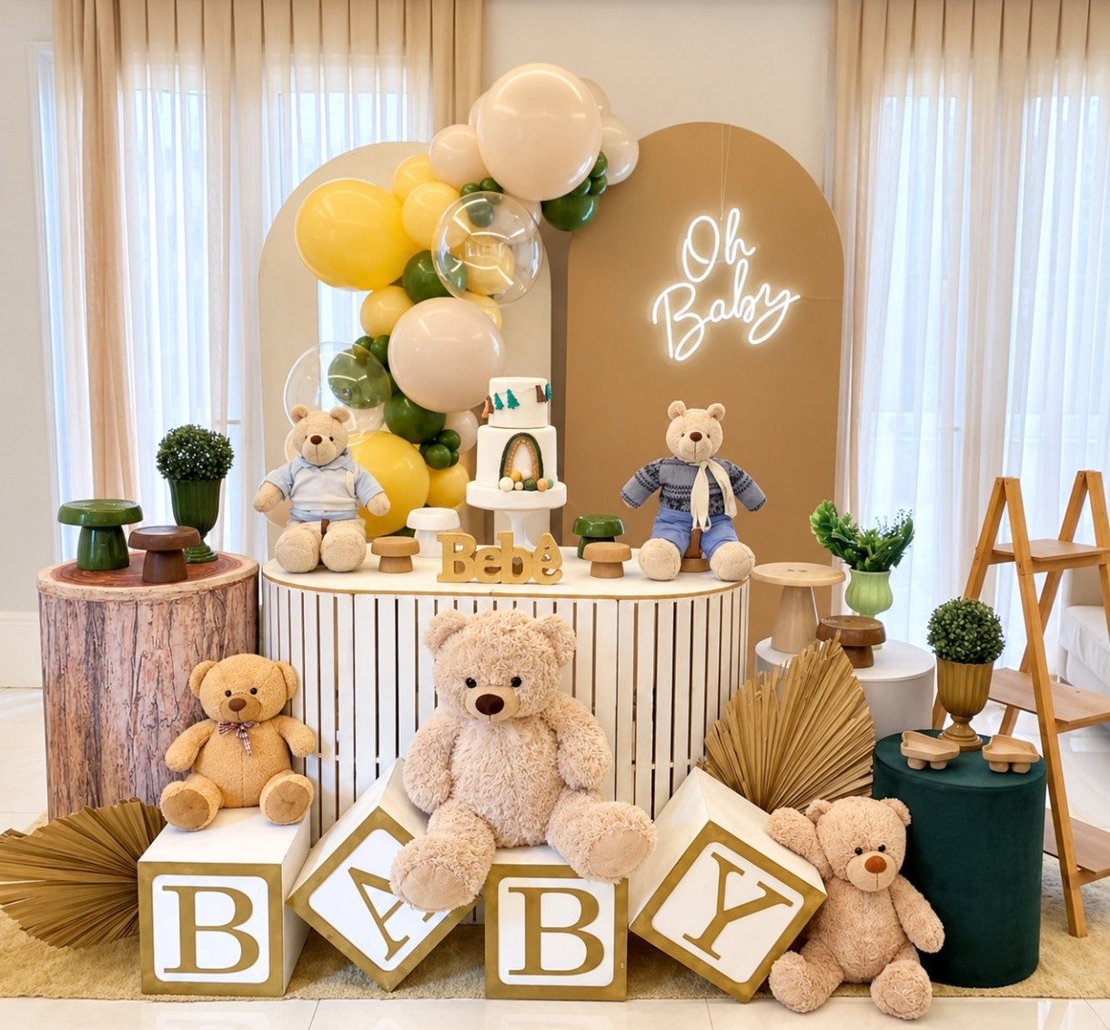 Decoração chá de bebê ursos