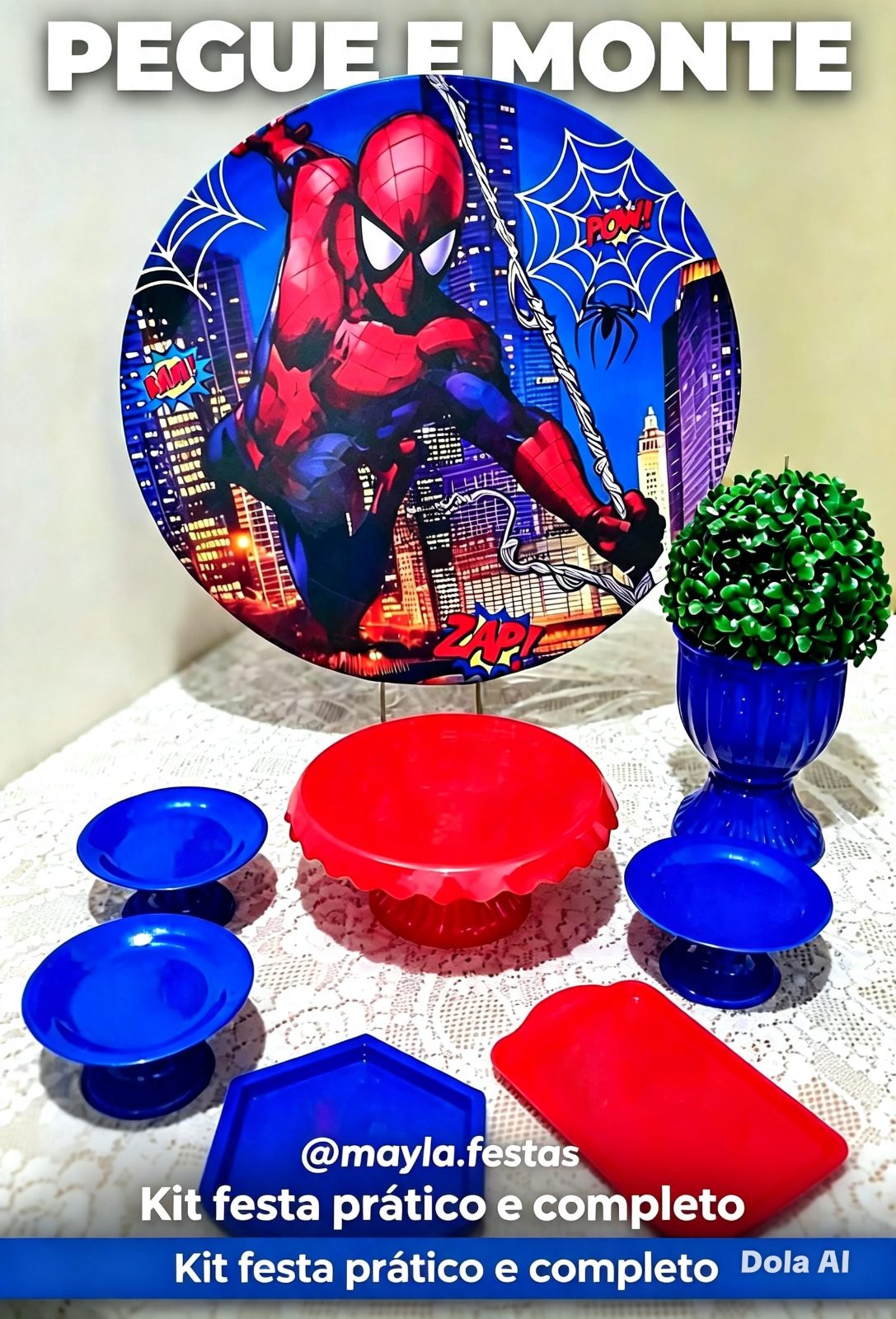 Festa na Mesa Homem Aranha